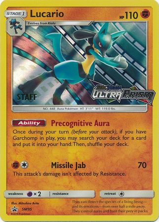 Lucario (SM95) (Staff Prerelease Promo) [Sun & Moon: Black Star Promos]