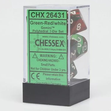 CHX 26431 Gemini Green-Red/White 7-Die Set