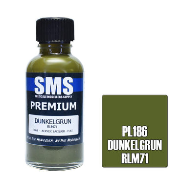 PL186 Premium Acrylic Lacquer DUNKELGRUN RLM71 30ml