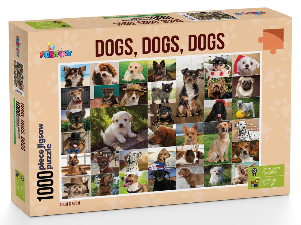 Funbox Puzzle Dogs, Dogs, Dogs Puzzle 1,000 pieces