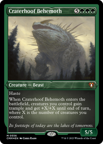 Craterhoof Behemoth (Foil Etched) [Commander Masters]