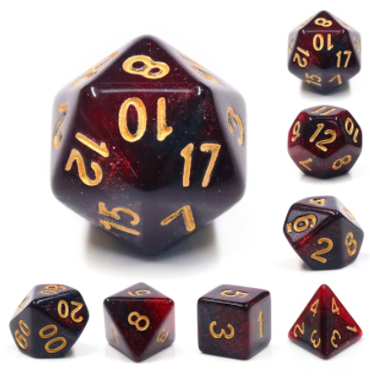 RPG DICE 7 Set - Bloody Mary