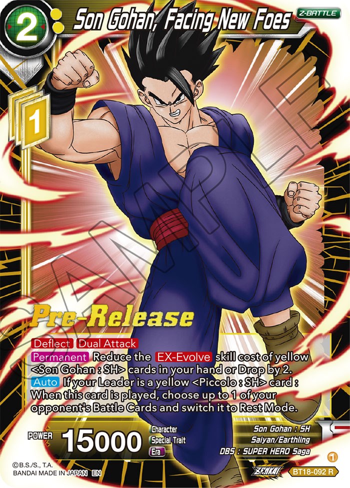 Son Gohan, Facing New Foes (BT18-092) [Dawn of the Z-Legends Prerelease Promos]