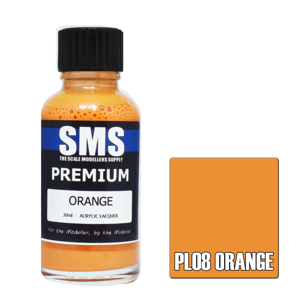 PL08 Premium Acrylic Lacquer ORANGE 30ml