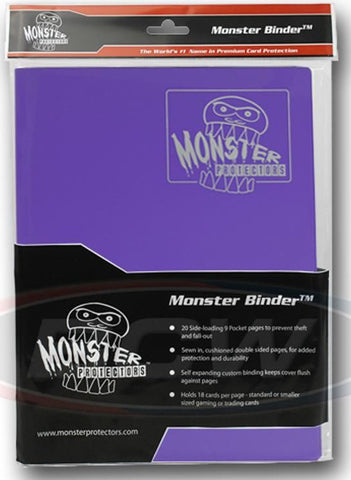 BCW Monster 9 Pocket Binder Album Matte Purple