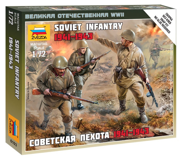 Zvezda 6103 1/72 Soviet Infantry 1941 Plastic Model Kit