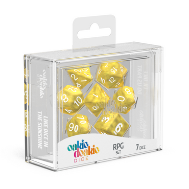 Oakie Doakie Dice RPG Set  Marble - Yellow