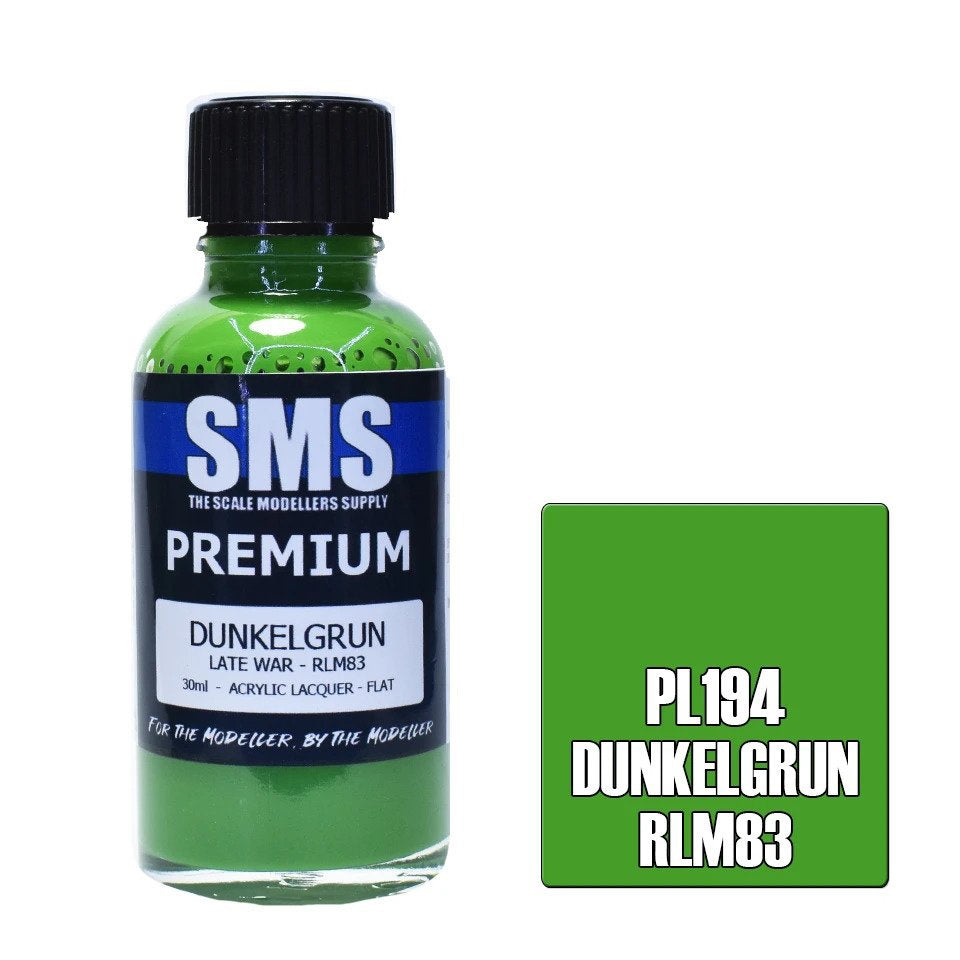 PL194 Premium Acrylic Lacquer DUNKELGRUN RLM83 30ml