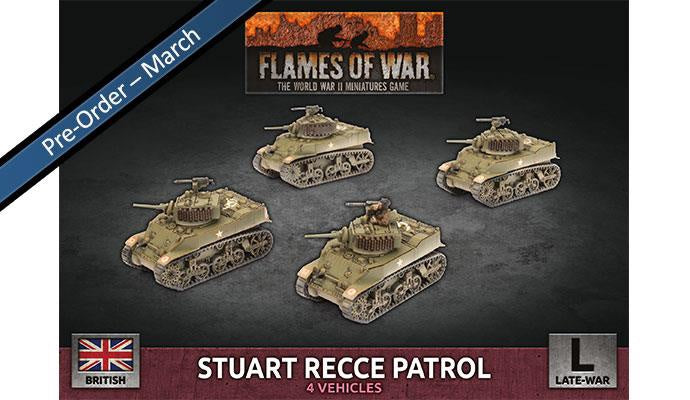 Stuart Recce Armoured Troop (x4 Plastic)