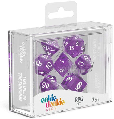 Oakie Doakie Dice RPG Set  Speckled - Purple (7)