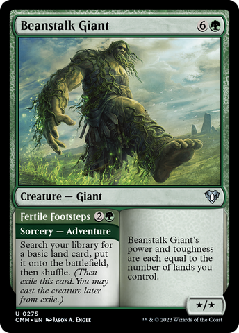 Beanstalk Giant // Fertile Footsteps [Commander Masters]