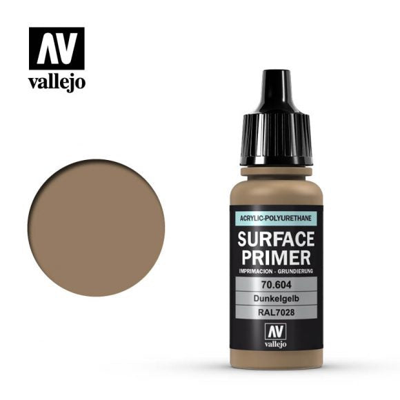 Vallejo Surface Primer German Dark Yellow 17 ml