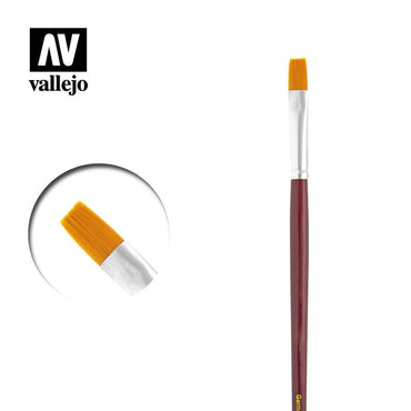 Vallejo Brushes - Flat Rectangular Synthetic Brush No. 8