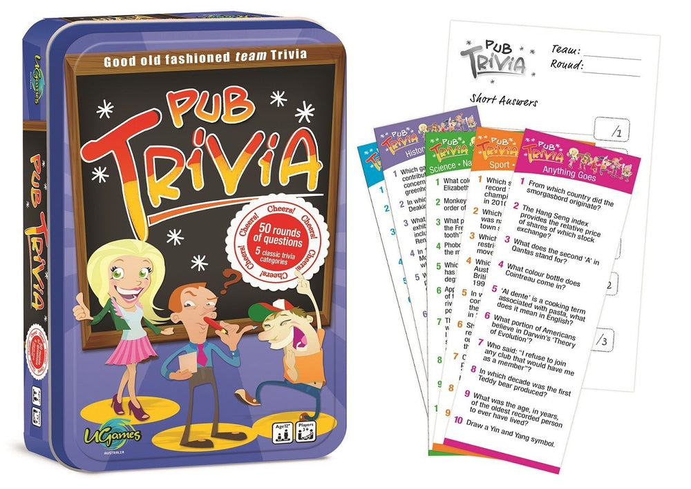 Pub Trivia Tinned Game