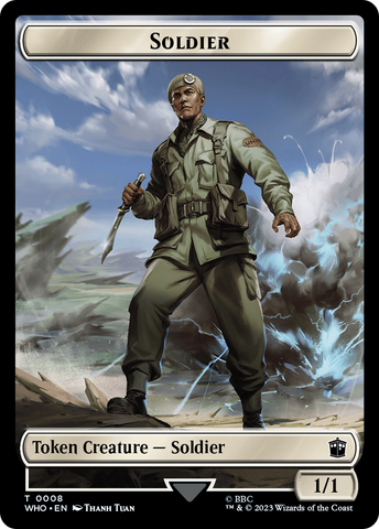 Soldier // Alien Warrior Double-Sided Token [Doctor Who Tokens]