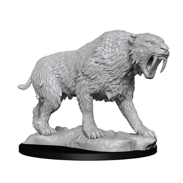 WizKids - Deep Cuts Unpainted Miniatures: Saber-Toothed Tiger