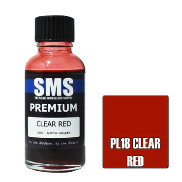 PL18 Premium Acrylic Lacquer CLEAR RED 30ml