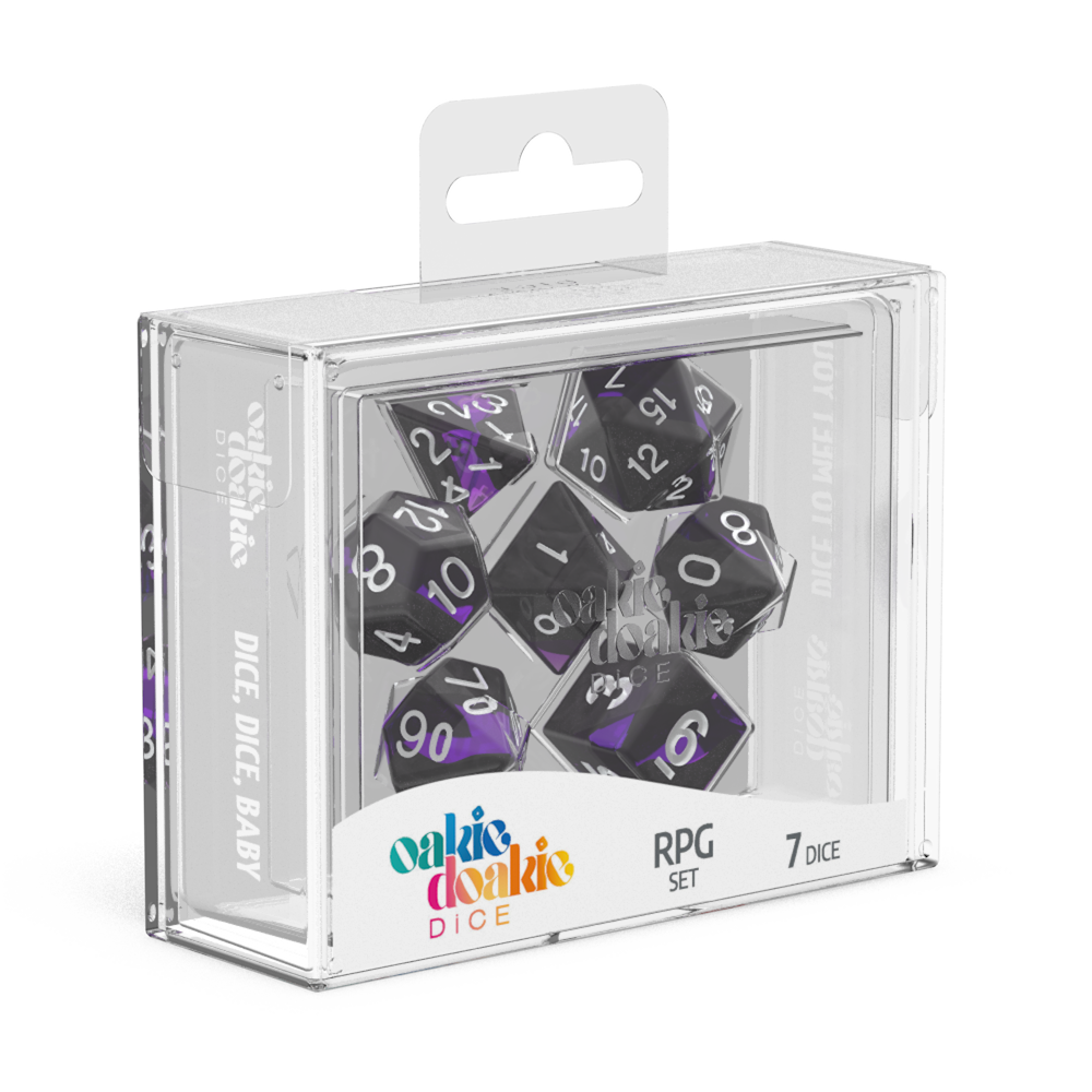 Oakie Doakie Dice RPG Set  Enclave - Amethyst (7)