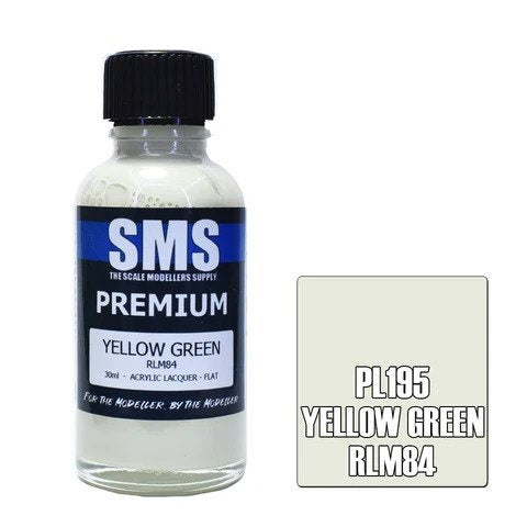 PL195 Premium Acrylic Lacquer YELLOW GREEN RLM84 30ml