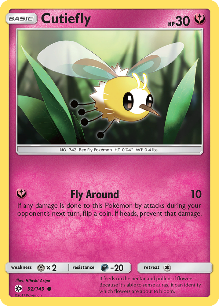 Cutiefly (92/149) [Sun & Moon: Base Set]