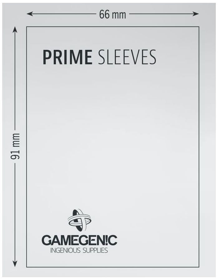 Gamegenic Prime Card Sleeves Red (66mm x 91mm) (100 Sleeves Per Pack)