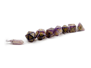 Level Up Dice - Constellation Amethyst (Gold)