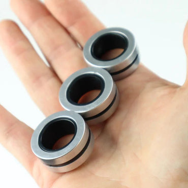 Premium Magnetic Fidget Rings in Window Tin - Silver