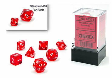 Chessex Translucent Mini Red/White 7-Die Set