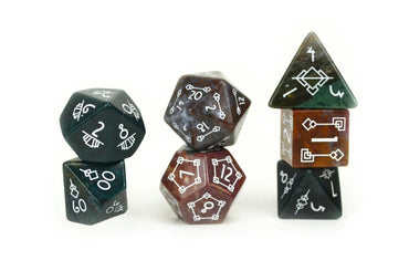 Level Up Dice - Art Deco Indian Agate