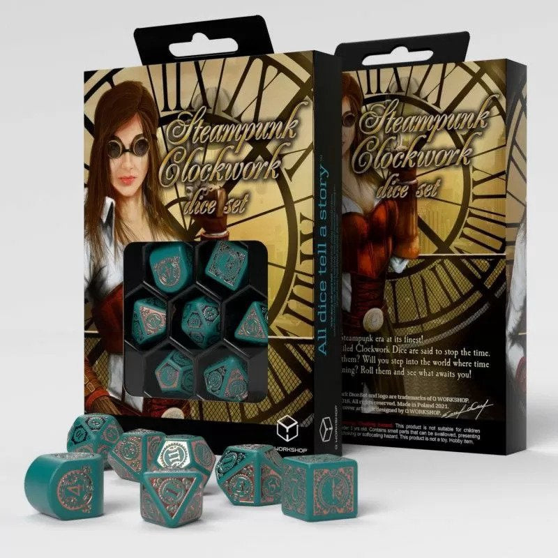 Q Workshop Steampunk Clockwork: Nautical Apparatus Modern Dice Set 7