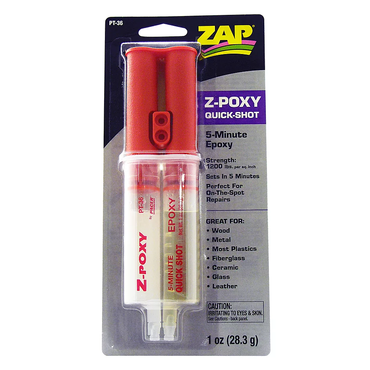 ZAP EPOXY ADHESIVE Z-POXY 5 MIN 1OZ PACER