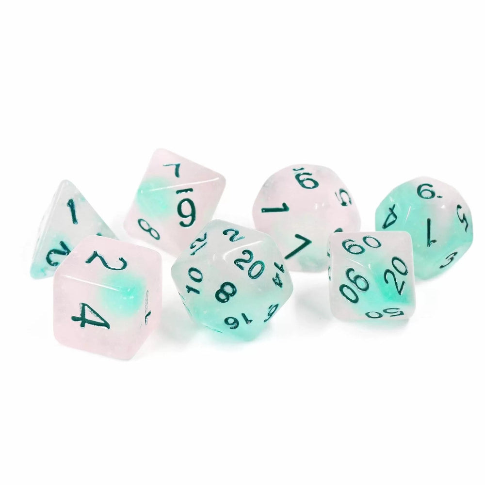 Sirius Dice - Frosted Glowworm Dice Set 7