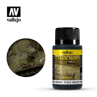 Vallejo 73804 Weathering Effects Black Thick Mud 40 ml