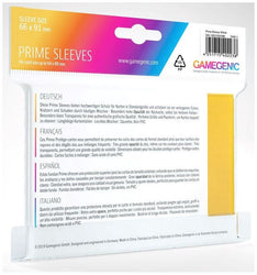 Gamegenic Prime Card Sleeves Yellow (66mm x 91mm) (100 Sleeves Per Pack)