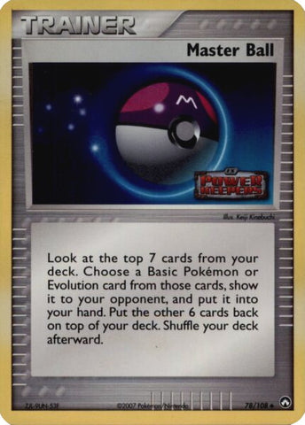 Master Ball (78/108) (Stamped) [EX: Power Keepers]