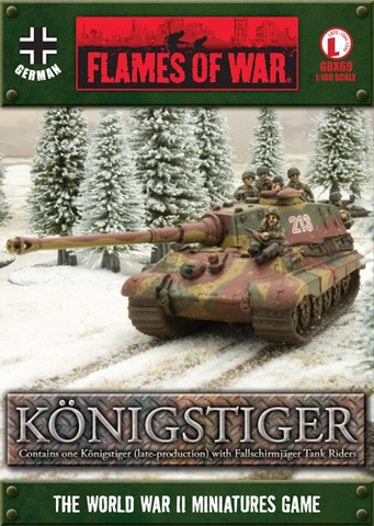 Konigstiger (Non-Zimmerit) with FJ Tank Riders FOW