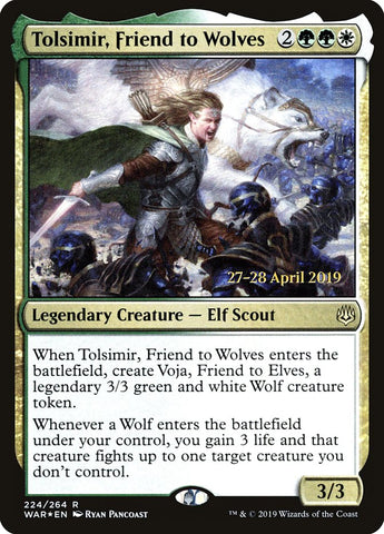 Tolsimir, Friend to Wolves [War of the Spark Prerelease Promos]