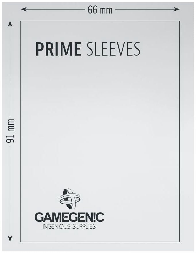 Gamegenic Prime Card Sleeves Dark Gray (66mm x 91mm) (100 Sleeves Per Pack)