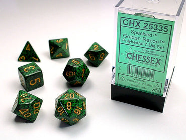 Chessex Polyhedral 7-Die Set Speckled Golden Recon