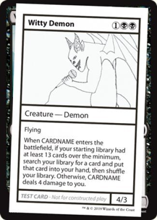 Witty Demon (2021 Edition) [Mystery Booster Playtest Cards]