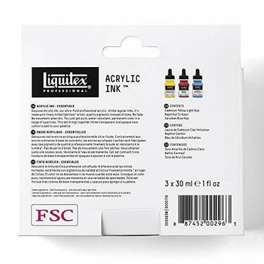 Liquitex Professional Acrylic Ink Set, 3 colours - 3 x 30 ml
