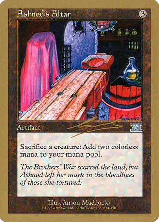 Ashnod's Altar - 2000 Nicolas Labarre (6ED) [World Championship Decks 2000]