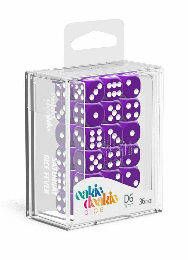 Oakie Doakie Dice D6 16 mm Solid - Purple (12)