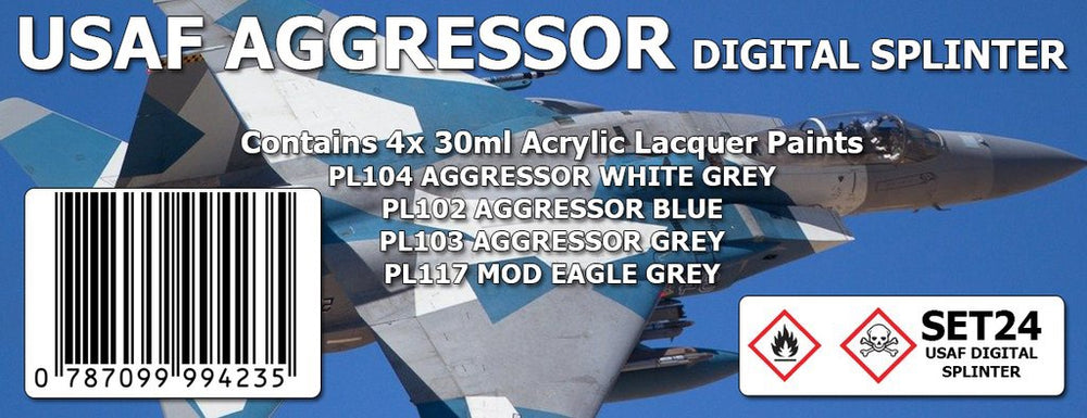 Set24 USAF AGGRESSOR : DIGITAL SPLINTER COLOUR SET