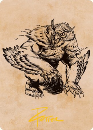 Owlbear (Showcase) Art Card (Gold-Stamped Signature) [Dungeons & Dragons: Adventures in the Forgotten Realms Art Series]