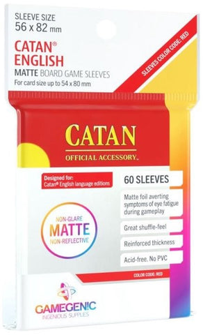 Gamegenic Matte Board Game Sleeves - Catan English (56mm x 82mm) (60 Sleeves per Pack)