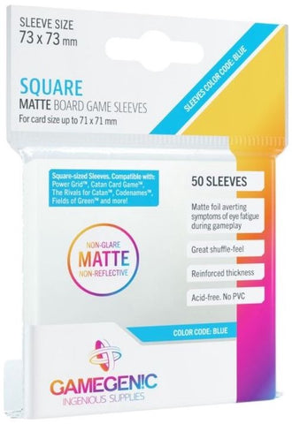 Gamegenic Matte Board Game Sleeves - Square Sized (73mm x 73mm) (50 Sleeves Per Pack)