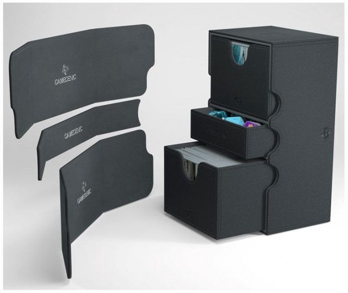 Gamegenic Stronghold Holds 200 Sleeves Convertible Deck Box Black