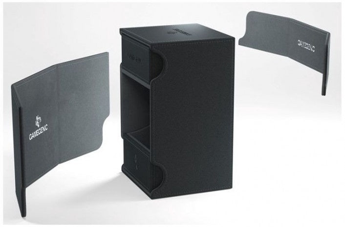 Gamegenic Watchtower Holds 100 Sleeves Convertible Deck Box Black