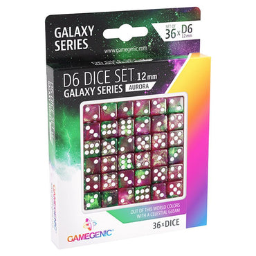 Gamegenic Galaxy Series - Aurora - D6 Dice Set 12 mm (36 pcs)